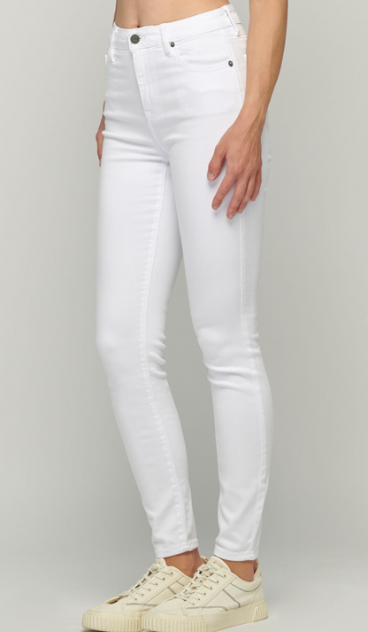 Amelia High Rise Skinny Jeans With Clean Hem