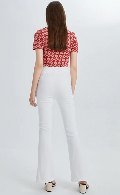 Bayeas White Flare Jeans