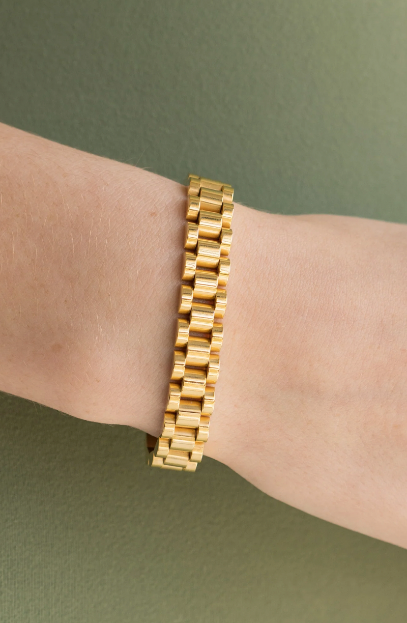 Gold Watch Band Bracelet