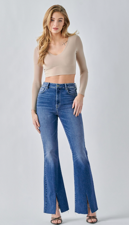 Happi Ultra Flare Jeans w/ Front Slit