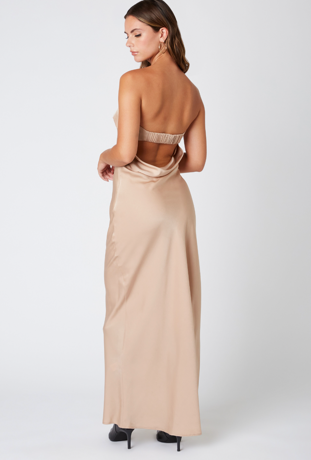 Samantha Strapless Maxi Dress Tan