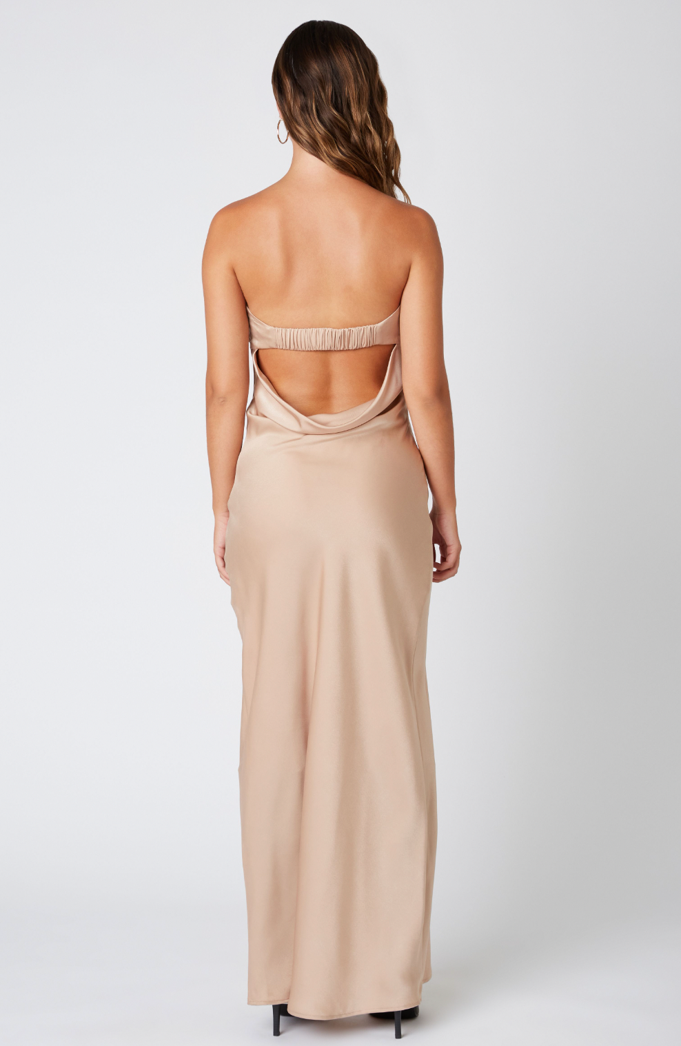 Samantha Strapless Maxi Dress Tan