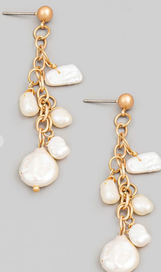 Pearl Charm Earrings