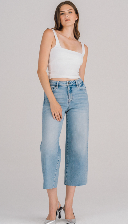 Nori Light Blue Crop Jeans