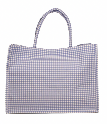 Blue Gingham Tote Bag