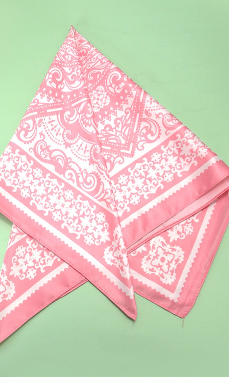 Pink Paisley Bandana