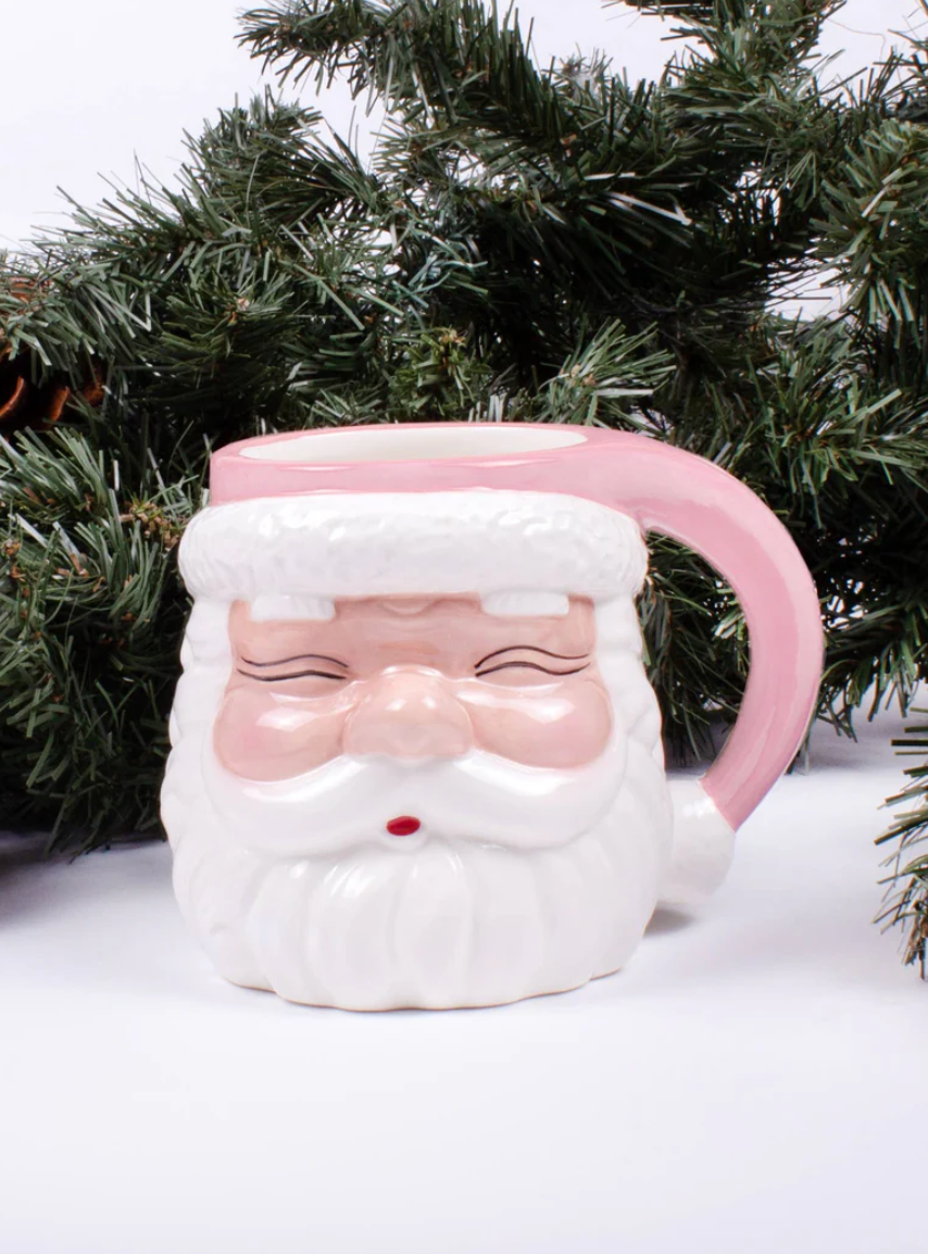 Santa Coffee Mug - Pink