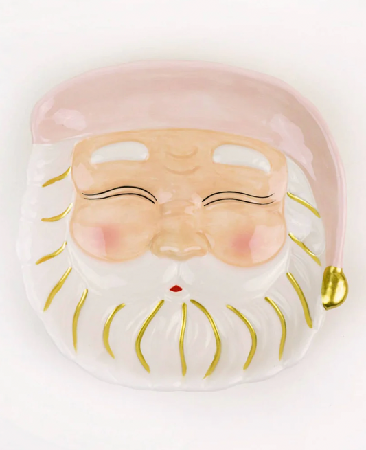 Santa Desert Plate - Pink