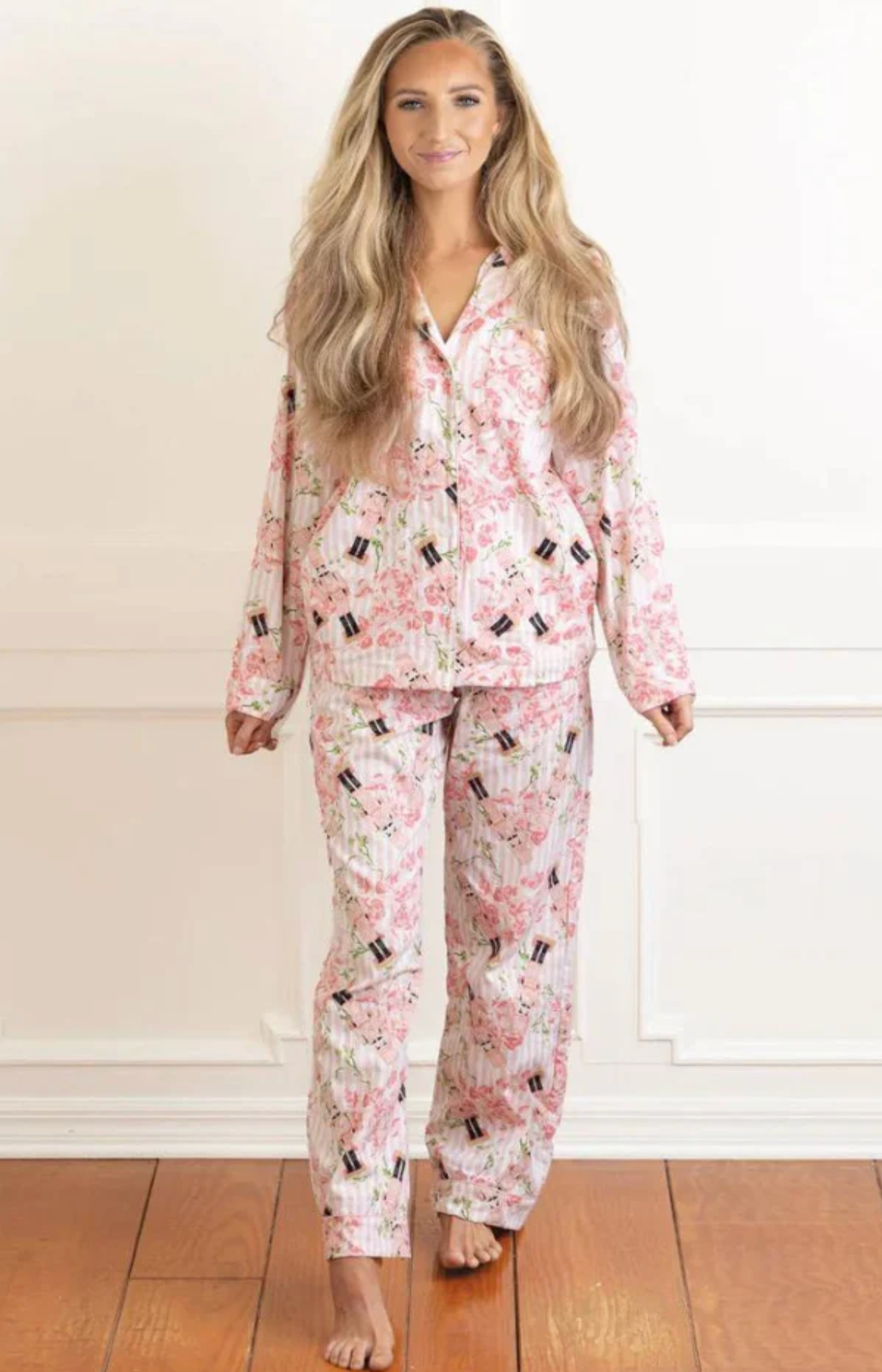 Nutcracker Rose Flannel Pj Set