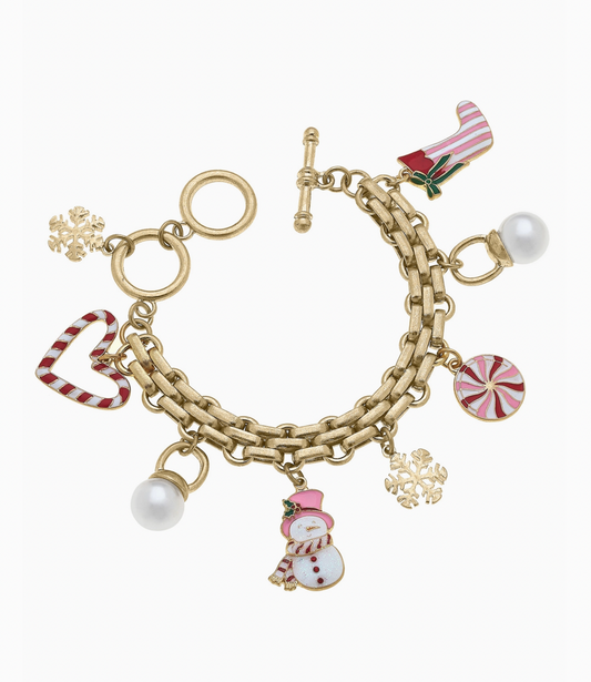 Candy Cane Charm Bracelet