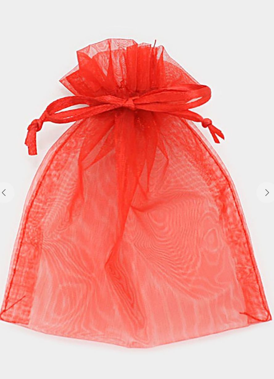 Red Organza Gift Bag