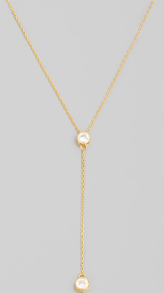 Jewel Y Necklace Gold