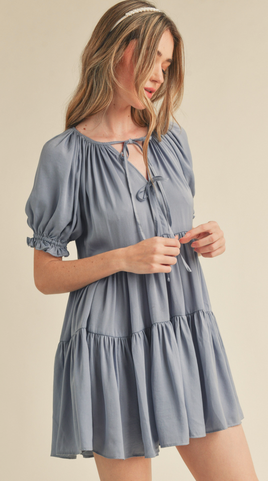 Tiffany Tiered Puff Sleeve Dress