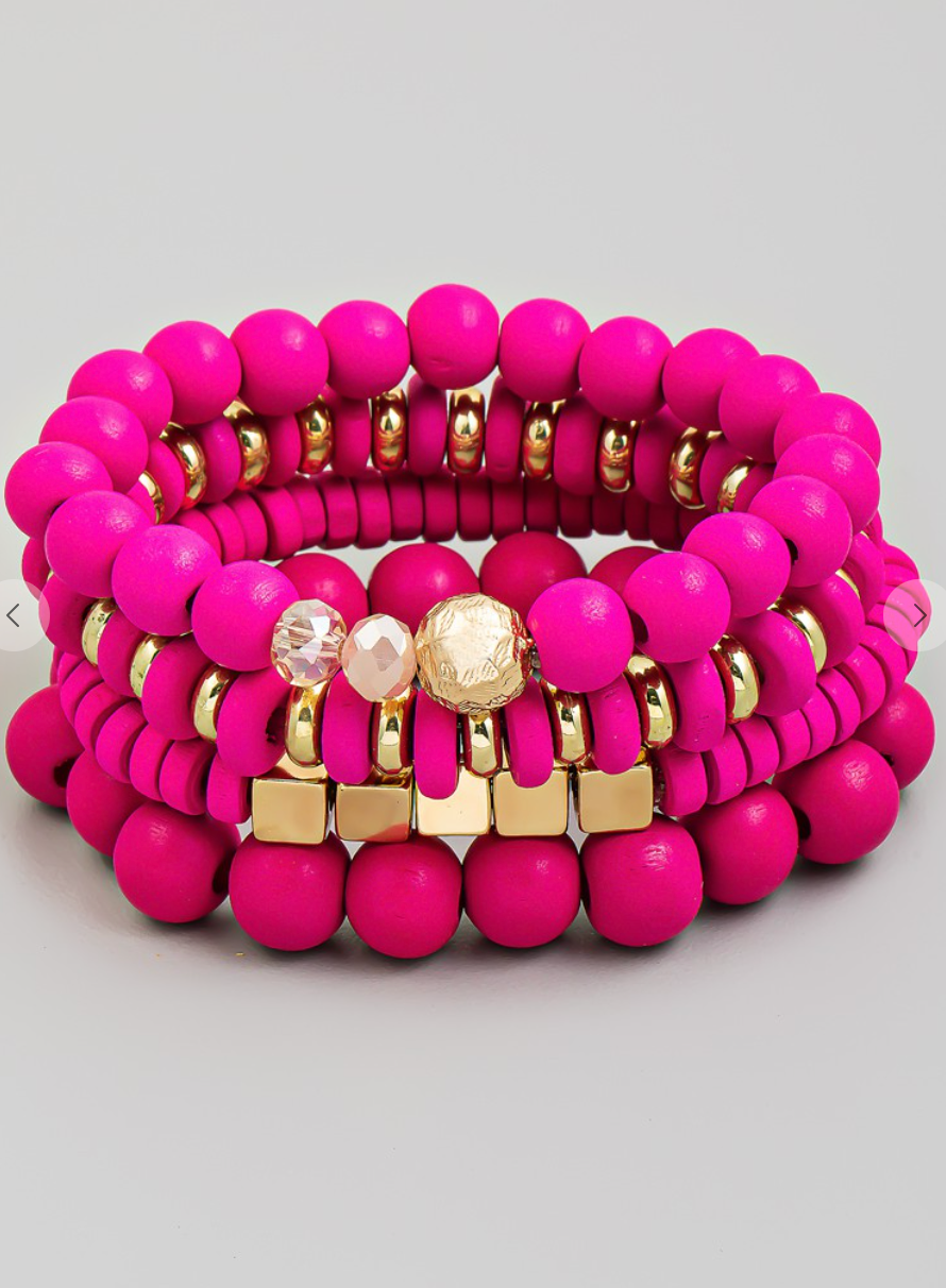 Bailey Bracelet Set Pink