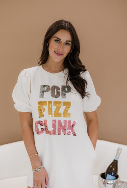 Pop Fizz Clink Shirt Dress