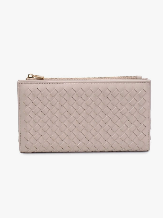 Thalia Woven Wallet Ivory