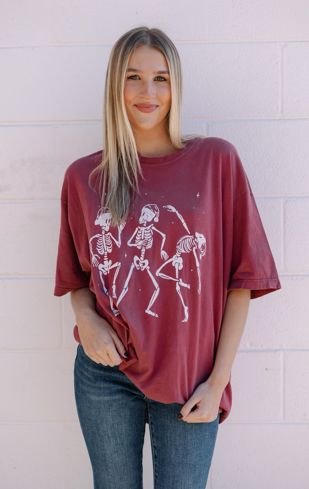 Christmas Skeletons Oversized T-shirt