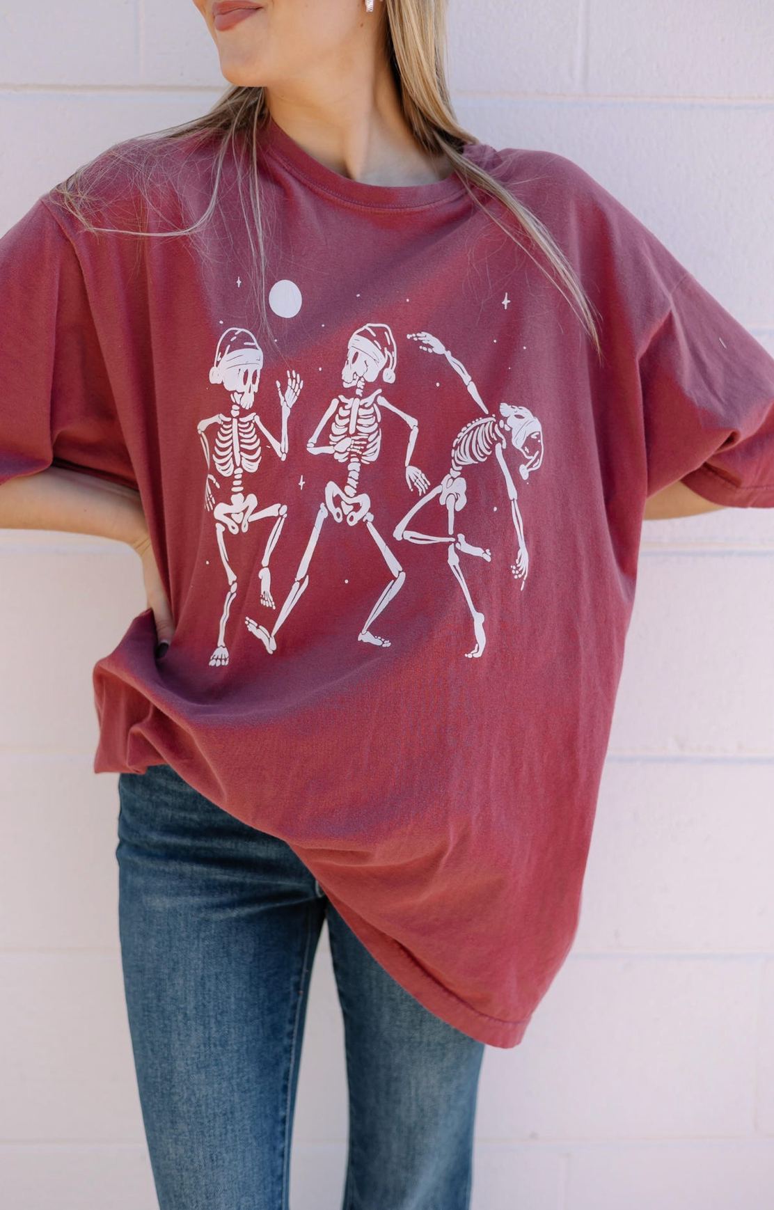 Christmas Skeletons Oversized T-shirt