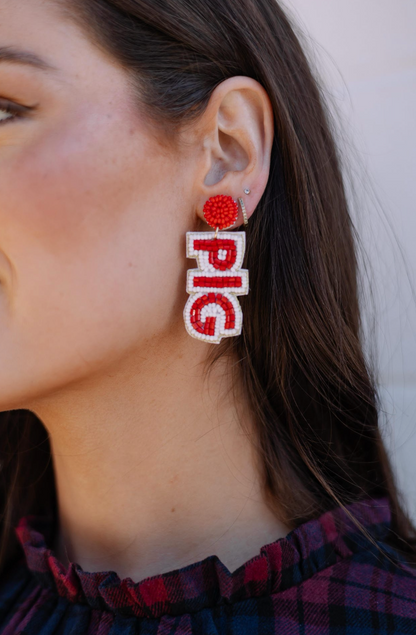 WOO PIG Beaded Earrings