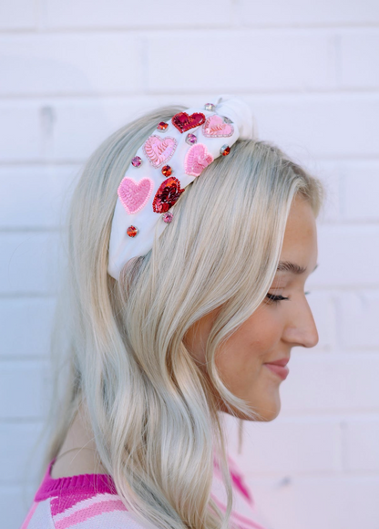 Valentine's Day Sequin Heart Headband