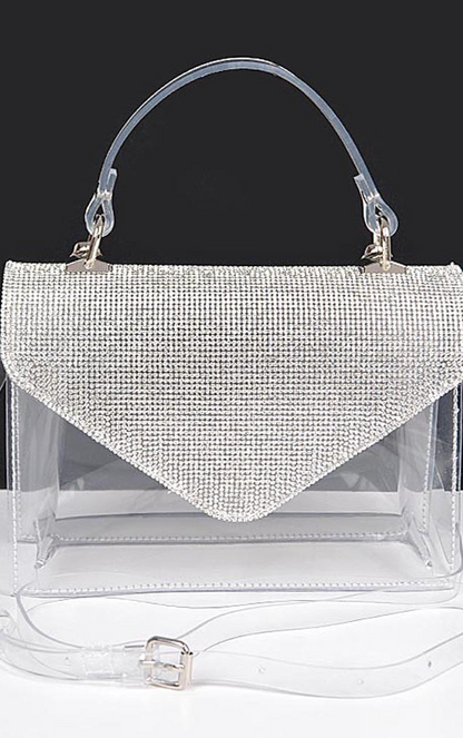 Transparent Rhinestone Purse