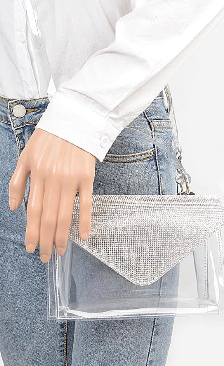 Transparent Rhinestone Purse