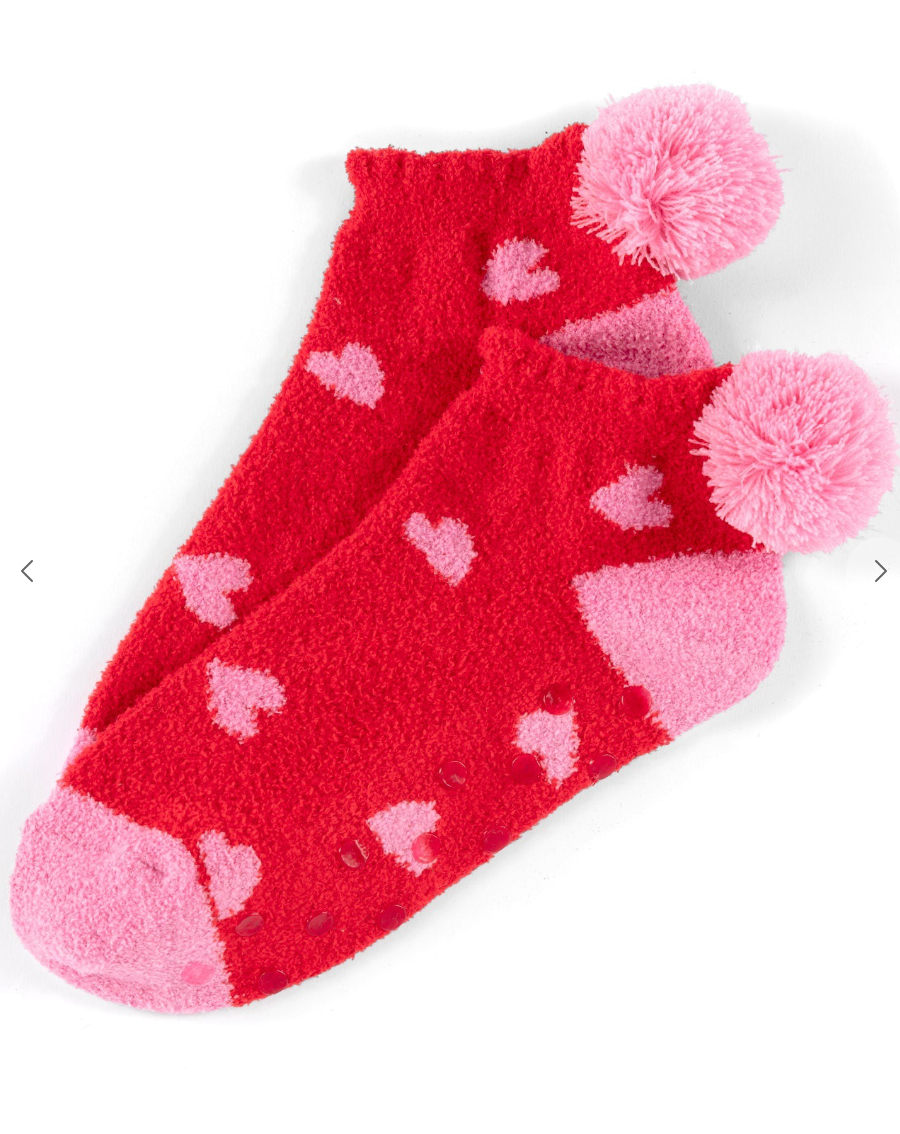 Hearts Fuzzy Socks