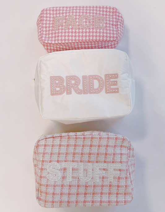 Bride Bag w/ Pink Pearls - XL