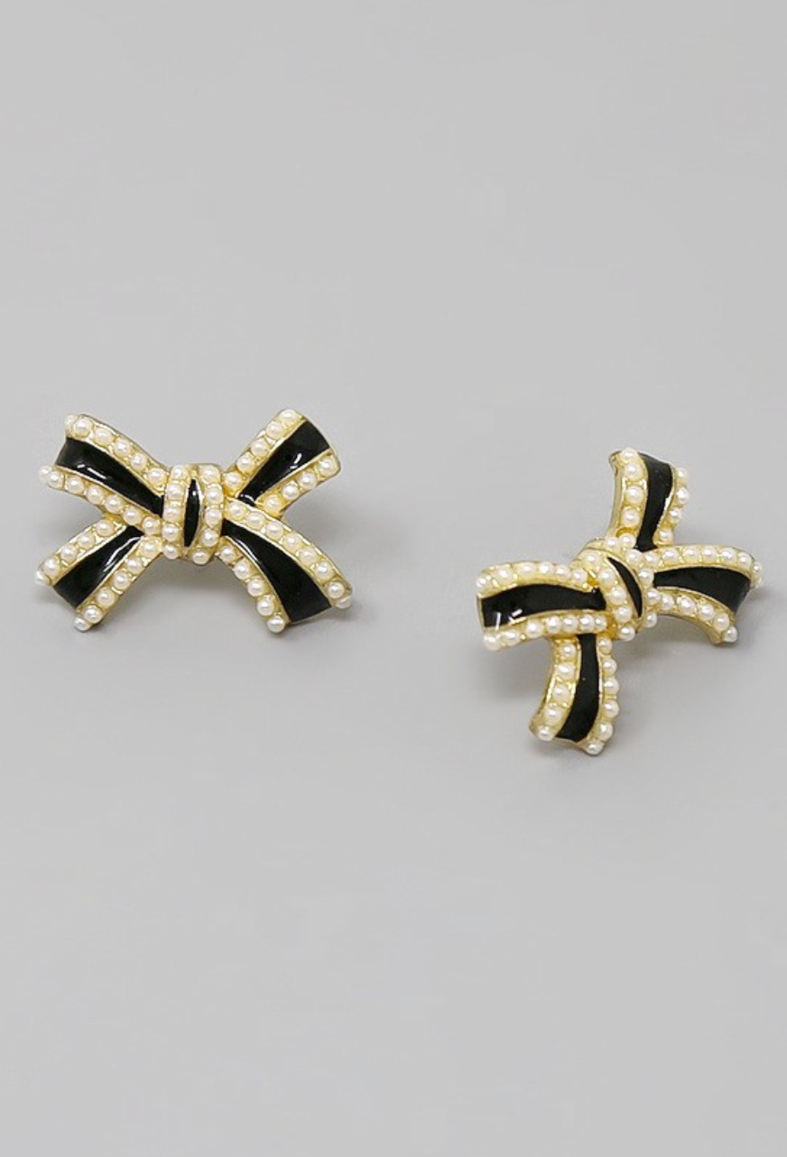 Black Bow Studs