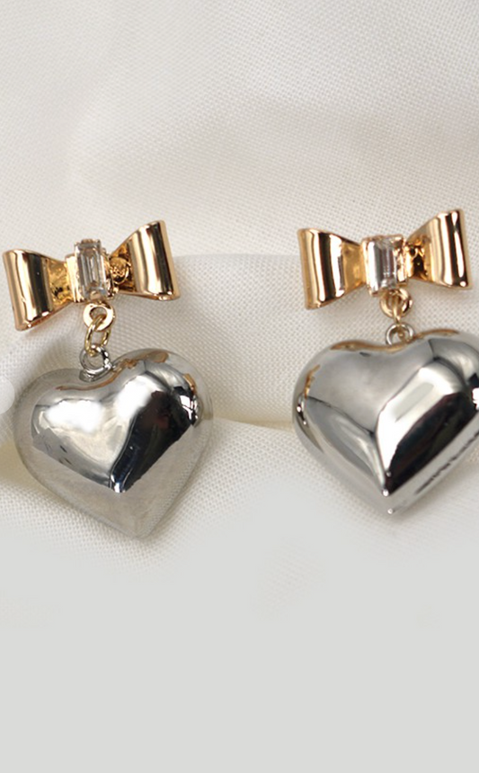 Bow & Heart Earrings