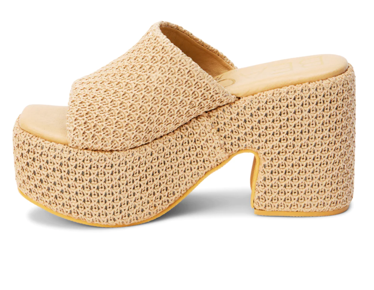 Matisse Como Tan Raffia Platform Heels