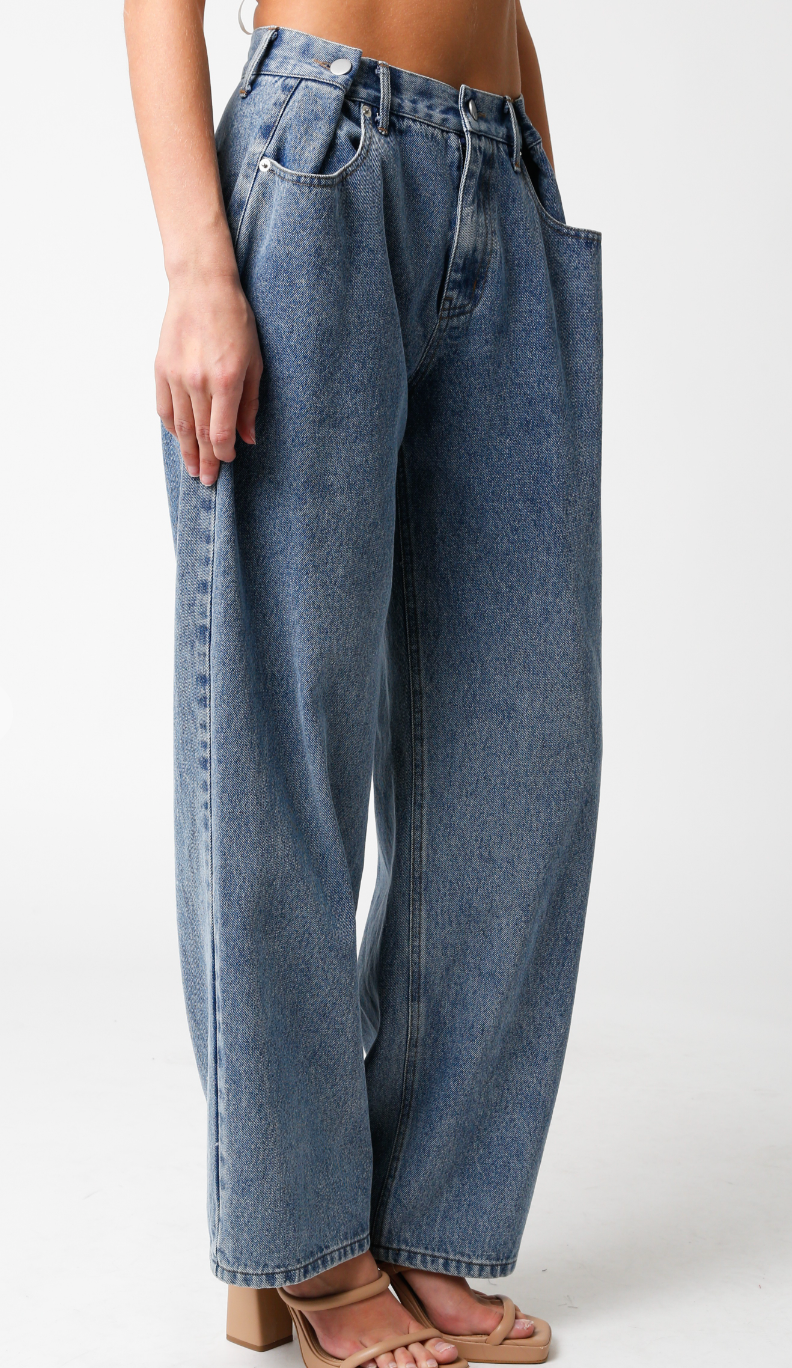 Barrel Leg Denim Jeans