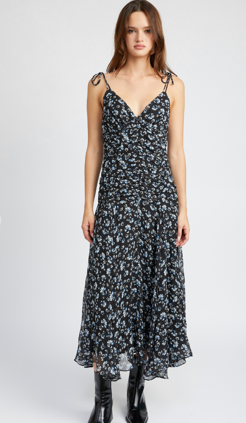 Celine Floral Tie Strap Dress