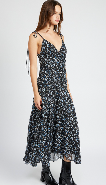 Celine Floral Tie Strap Dress