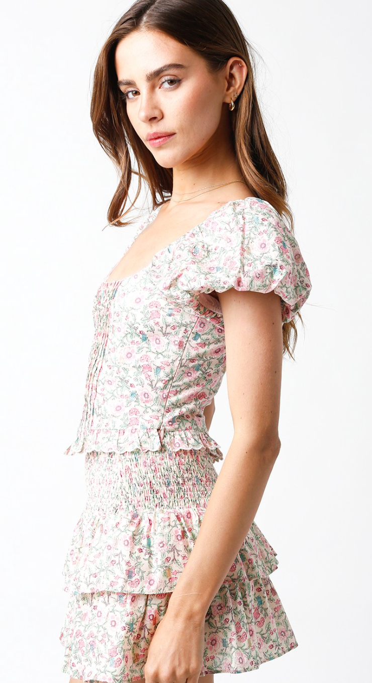 Rosalie Floral Smock Top