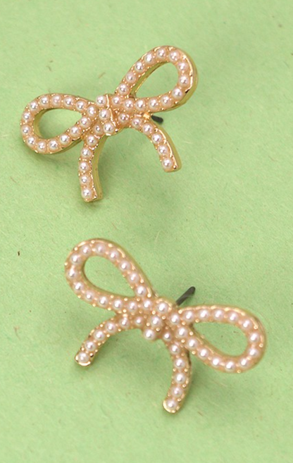 Pearl Bow Studs