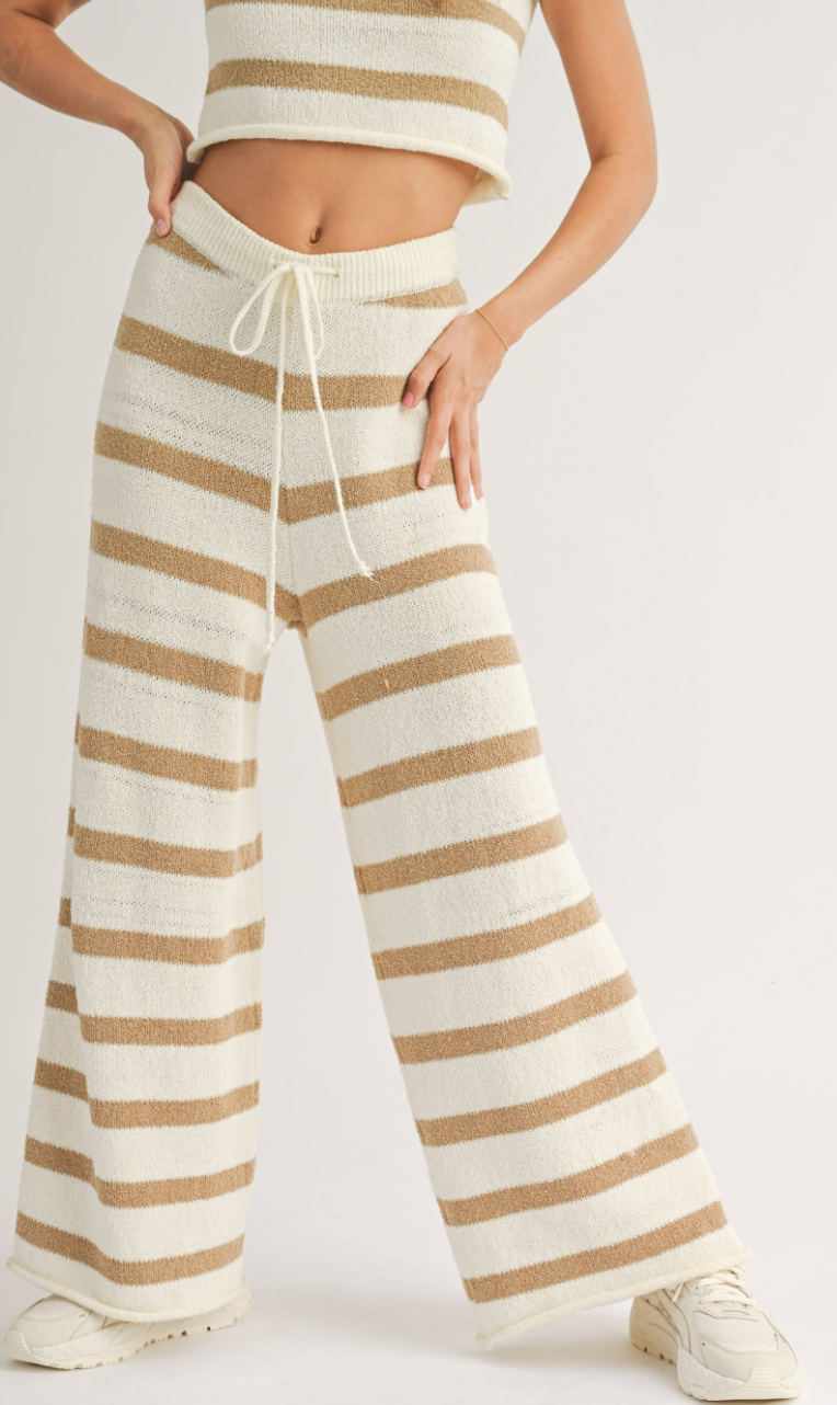 Tan Wide Stripe Set of 2