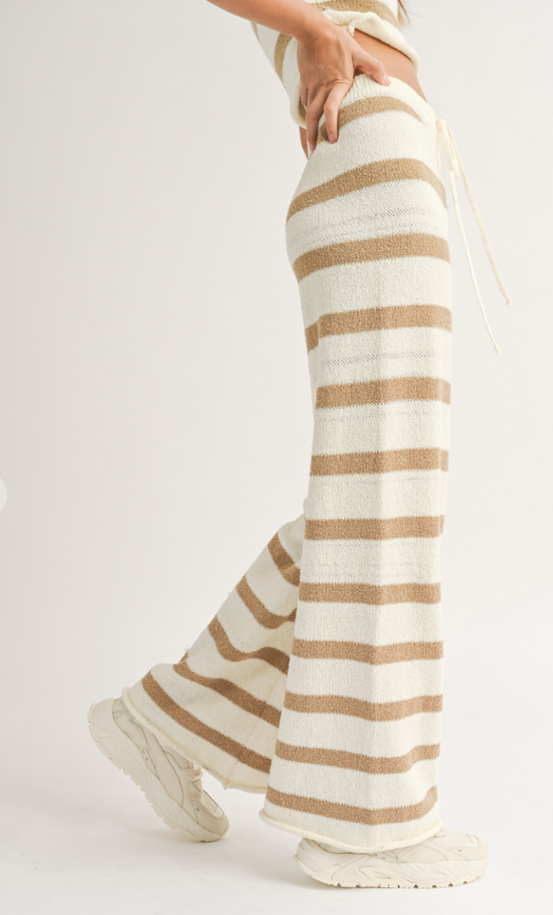 Tan Wide Stripe Set of 2