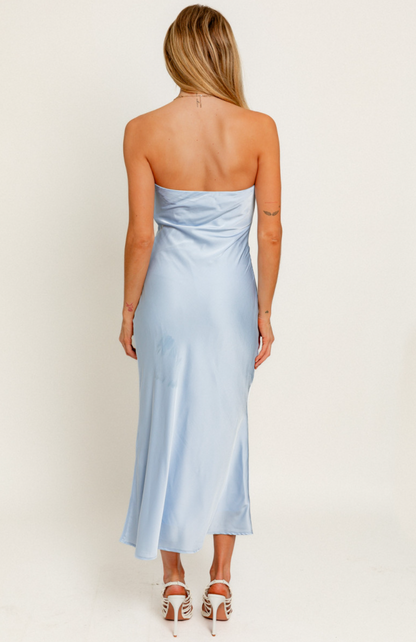 Light Blue Strapless Dress