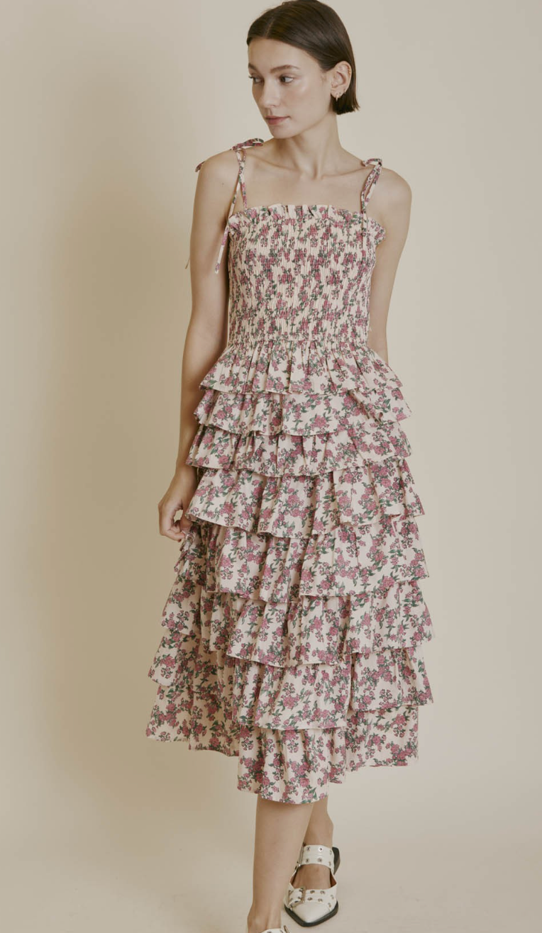 Clarissa Floral Tiered Skirt