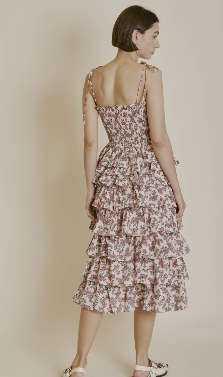 Clarissa Floral Tiered Skirt