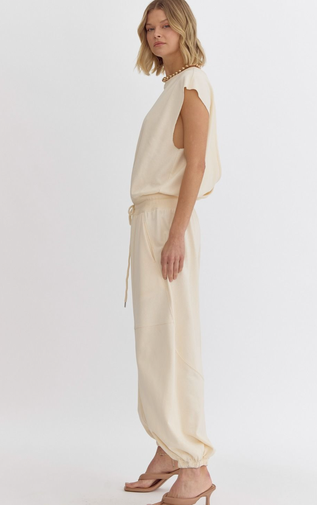 Rori Comfy Jumpsuit Cream