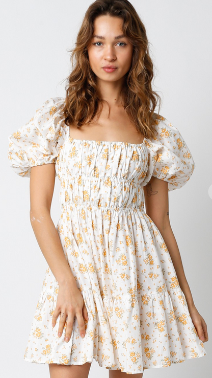 Marigold Puff Sleeve Dress