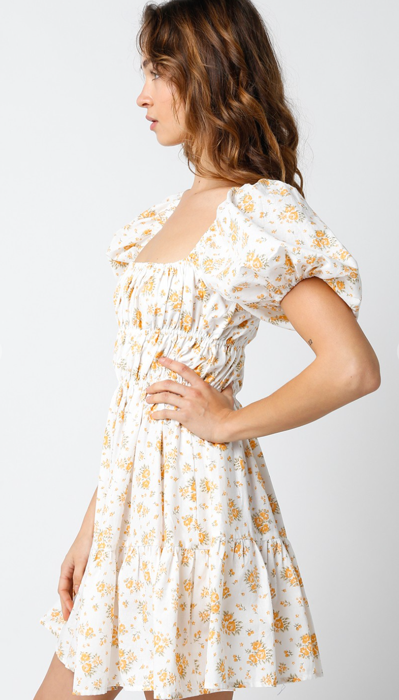 Marigold Puff Sleeve Dress