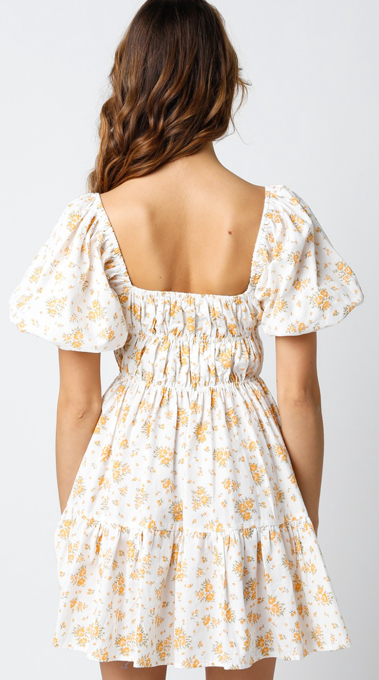 Marigold Puff Sleeve Dress