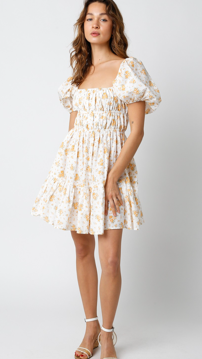 Marigold Puff Sleeve Dress