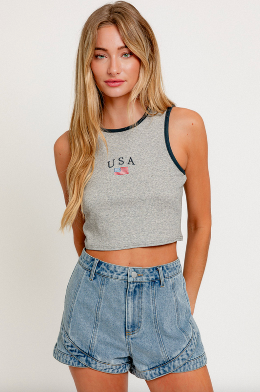 USA Flag Tank Top