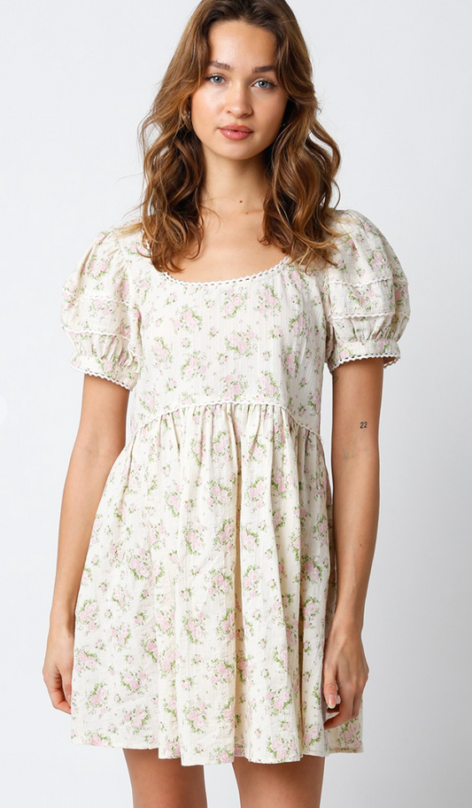 Sweet Floral Babydoll Dress