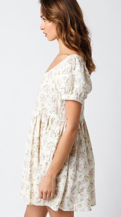 Sweet Floral Babydoll Dress