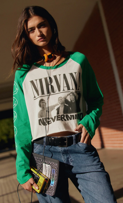 Nirvana Crop Raglan Tee